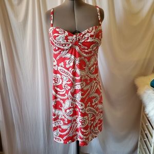 Tommy Bahama Built in Bra Dress Paisley Adjustable
